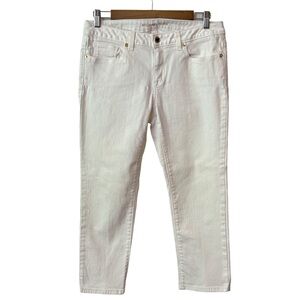 Michael Kors Cropped Stretch White Casual Jeans Denim SZ 8 Coastal Beach